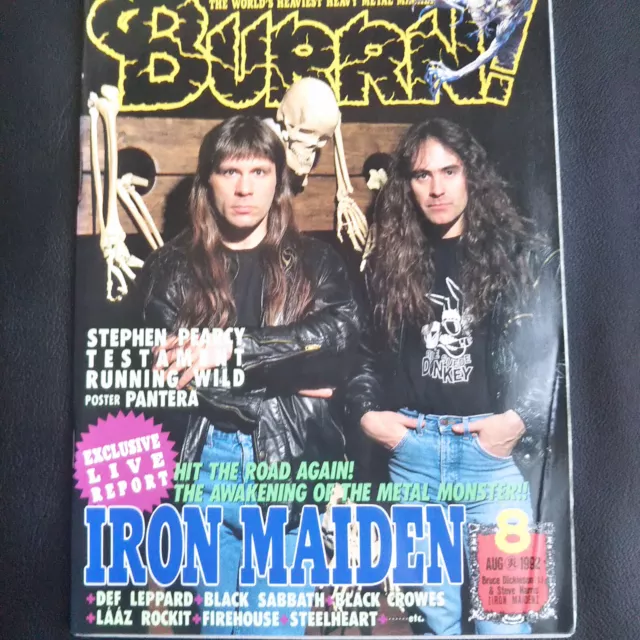 BURRN! August 1992 | JAPAN Hard Rock Heavy Metal Music Magazine IRON MAIDEN