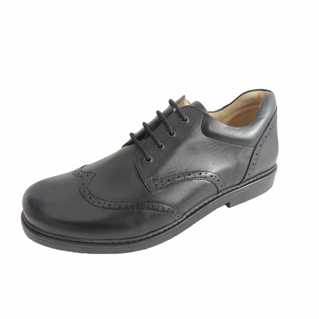 Scarpe da scuola Petasil Moses ragazzi stringate in pelle nera larghezza F