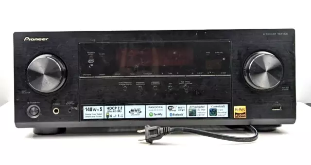 Pioneer 5.2 Channel AV Receiver: Bluetooth & Dolby Model VSX-830-K #D2549 WORKS!
