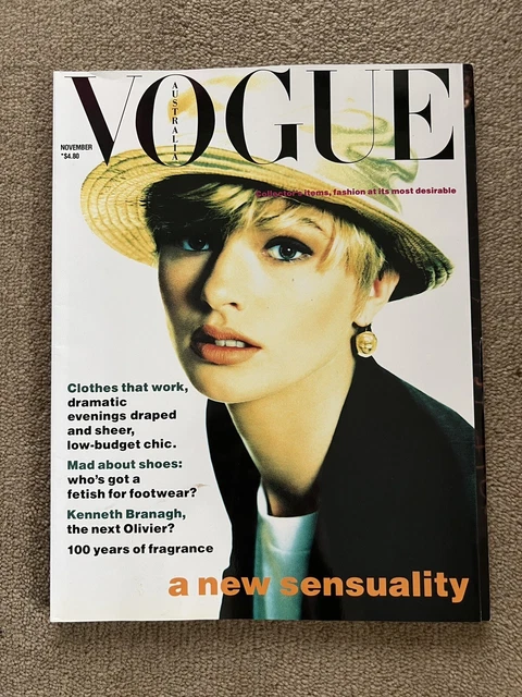 Vogue Australia November 1989 vintage fashion magazine excellent cond.