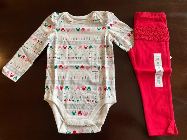 Baby Girls Disney MINNIE MOUSE Outfit - Shirt & Pants - Size 18 Months  New NWT