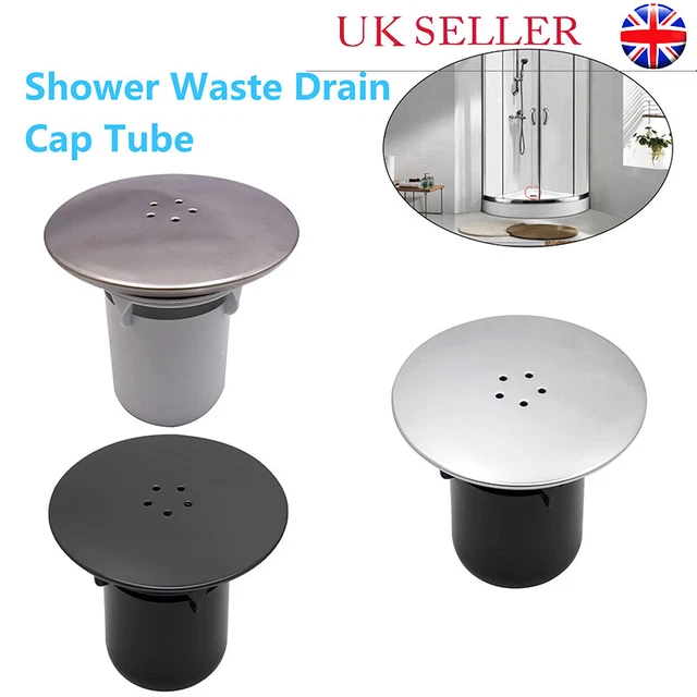 SHOWER TRAY CUBICLE WASTE CAP TUBE & CUP 115mm PLUG DRAIN REPLACEMENT