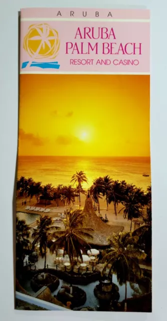 1991/1992 Aruba Palm Beach Resort & Casino Fold Out Brochure with Price List VTG 2