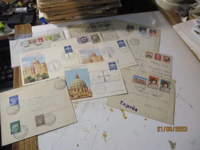 VATICAN CITY POSTAL HISTORY lot 10 pieces very high catalog value