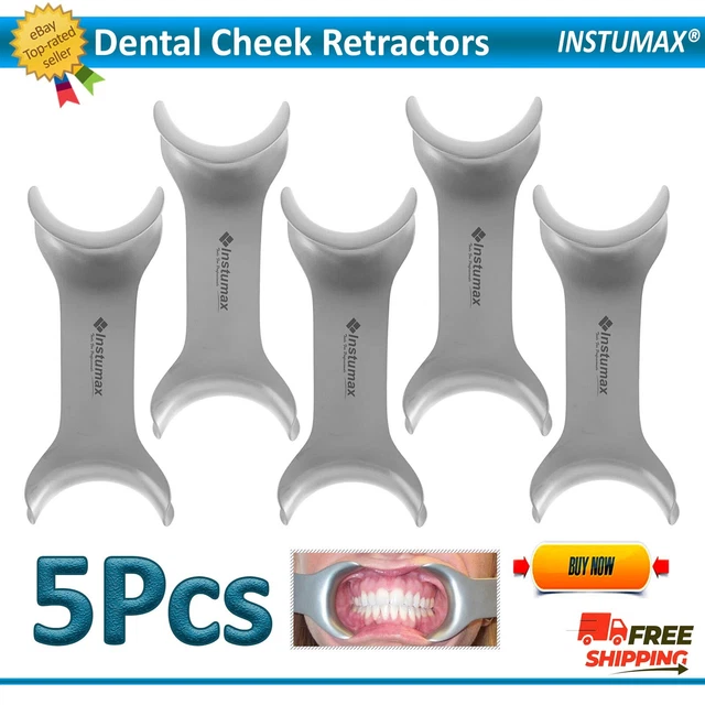 Dental Mouth Opener Lip Tongue Cheek Retractors Double Ended Instrument 5PCS