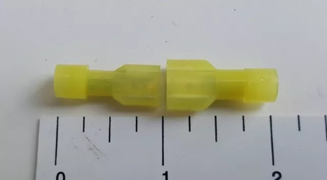 200 Pcs. Male And Female Fully Insulated Terminal, Yellow, 12-10 Gauge