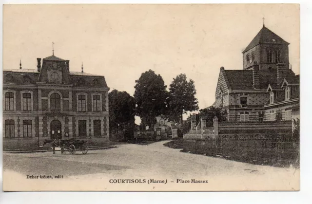 COURTISOLS - Marne - CPA 51 - la Mairie place Massez