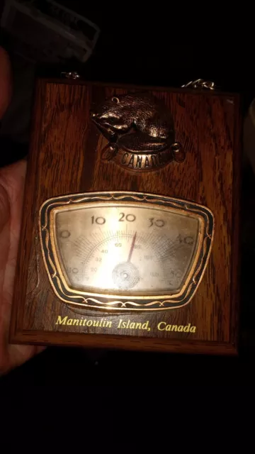 Manitoulin island Canada beaver Thermometer Vintage