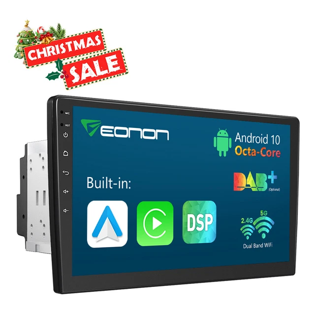 Eonon 10in 2DIN Dash Android Car Stereo-2+32G Wireless Android Auto & CarPlay,BT