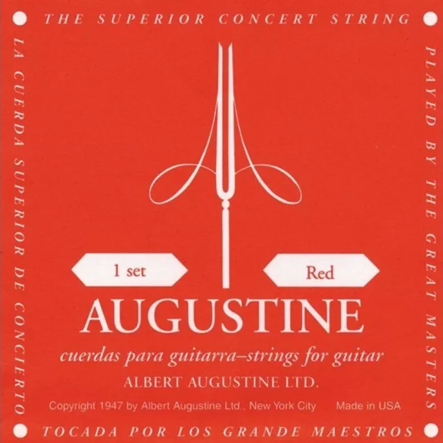 Augustine Classic Red Classical Guitar strings, Medium tension