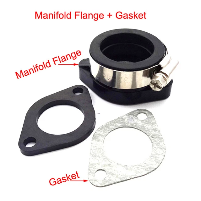 CARB INTAKE ADAPTER Boot Rubber Pipe Flange Gasket For Mikuni VM24 PE24