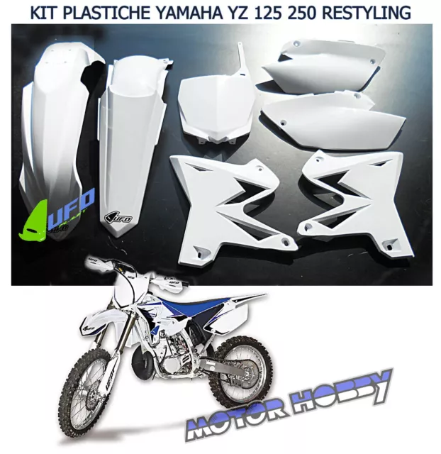 Kit Plastiche Ufo Plast Yamaha Yz 125/250 2002 - 2014 Restyling Bianco