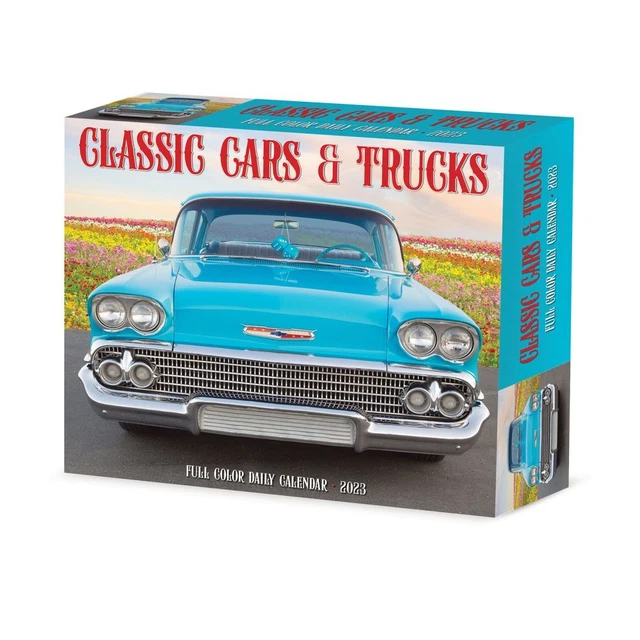 Willow Creek Press,  Cars and Trucks Classic 2023 Desk Calendar