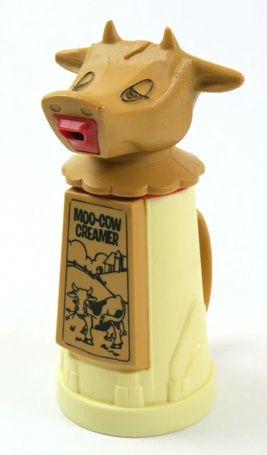 Vintage Tan Whirley Industries Plastic 'Moo-Cow' Creamer