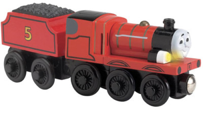 Lights & Sounds James - Thomas & Friends Wooden Railway Train Wood Engine NEW