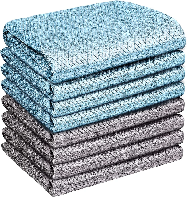 Fish Scale Streak Free Miracle Cleaning Cloths Easy Clean Nanoscale, Pack of 8,