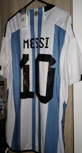 Lionel Messi Signiertes Argentinien Trikot inkl. COA Katar Weltmeister Autogramm