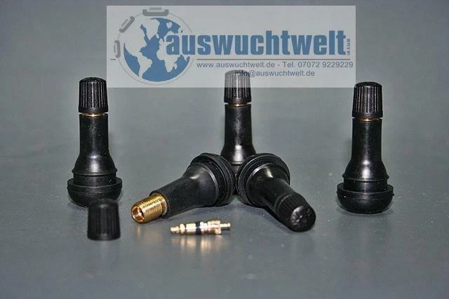 4 Valves En Caoutchouc Pour Pneus TR414 - Qualité Supérieure - Noir - Pour Voitures, Vélos, Scooters - Neuf Sous Emballage
