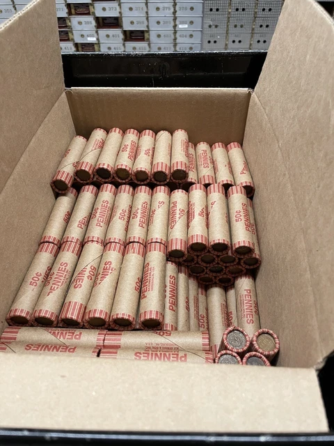 Sealed Wheat Penny Shotgun Roll! Wheat Cent Lot! 1909-1958 50 Coins Steel P D S!