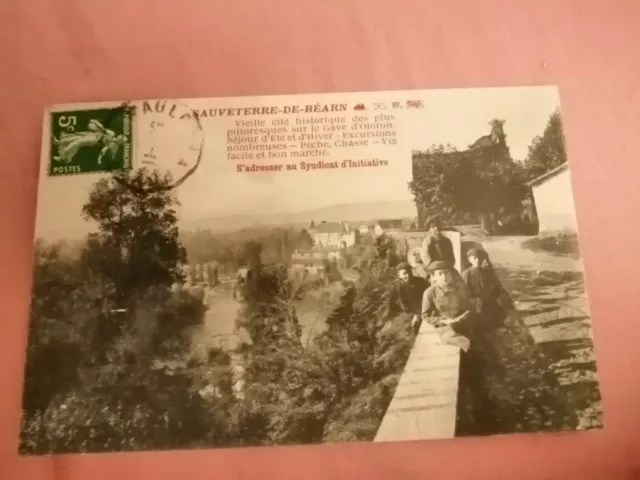 Superbe carte postale début 1900 de Sauveterre du Béarn département Pyrénées-A..