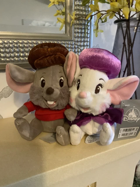 NEW DISNEY THE Rescuers Bernard And Miss Bianca Mice Kids Soft Plush ...