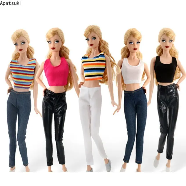 Fashion Clothes Set for 11.5" Doll Outfits 1/6 Dolls Accessories Tank Trousers