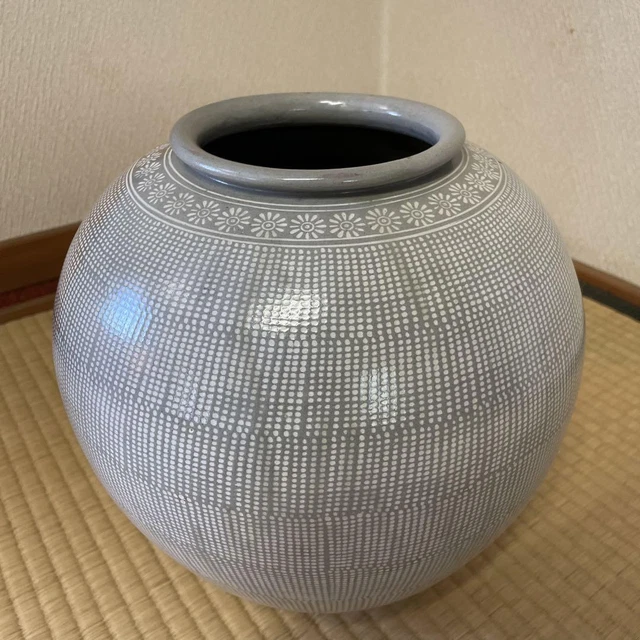 Vase Flower Gray Round Spherical