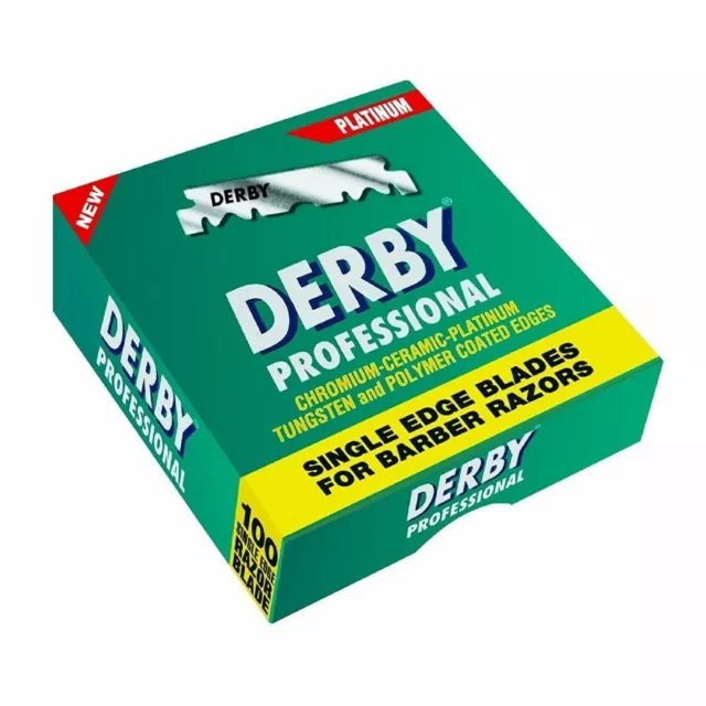 NEW DERBY PROFESSIONAL SINGLE EDGE RAZOR BLADES 100 Refills Safety Cut Throat