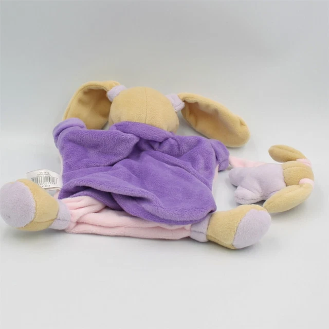 Doudou et Compagnie plat marionnette lapin mauve rose - 27275 2