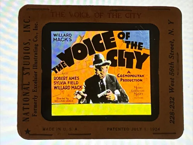 "The Voice of the City" Magic Lantern Slide MGM 1929 Gangsters