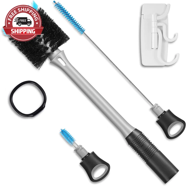 3-In-1 Bottle Brush with Straw Cleaning Brush and Nipple Cleaner, Long Handle Wa