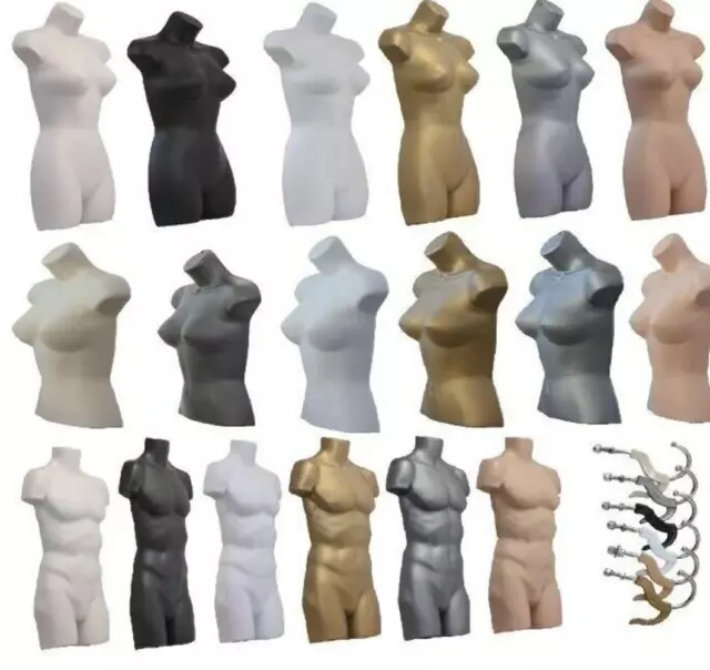 Male Female Kids Hanging Plastic Body Form  Mannequin  Torso Bust Display