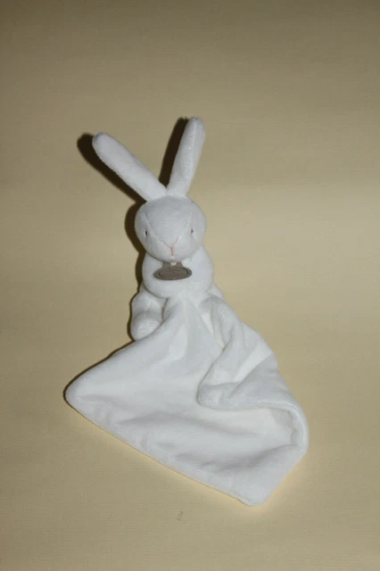 DOUDOU ET COMPAGNIE LAPIN BLANC MOUCHOIR  " BOITE FLEUR " serie 2016  NEUF*