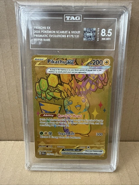 2025 POKEMON SV Prismatic Evolutions Pikachu ex Hyper Rare #179/131 TAG ...