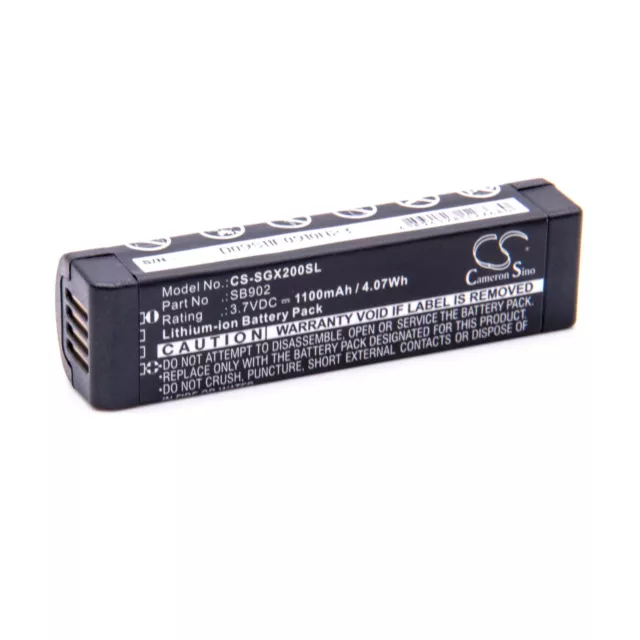 Batterie 1100mAh pour Shure GLX-D Digital Wireless Systems, GLXD1, GLXD2