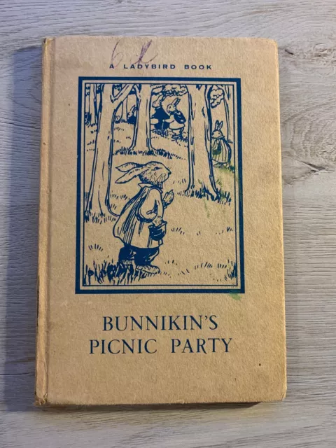 Series 401 Ladybird Bunnikin’s Picnic Party Antique Book Vintage Book Rare Book