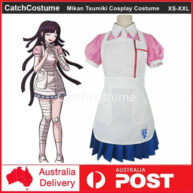 Danganronpa 2 Goodbye Despair Mikan Tsumiki Cosplay Costume Maid Dress Uniform