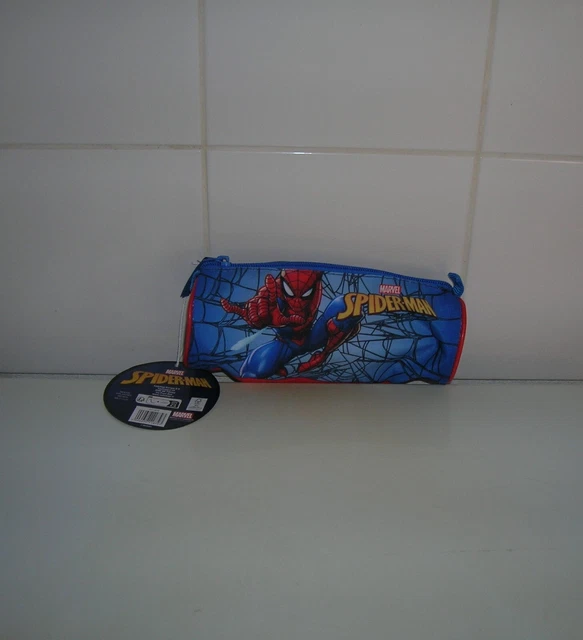 MARVEL trousse école SPIDERMAN bleu et rouge fournitures scolaires Neuve