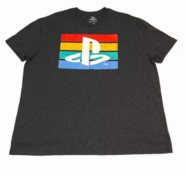 PLAYSTATION Logo T Shirt Mens 3XL XXXL Black Classic PS SONY