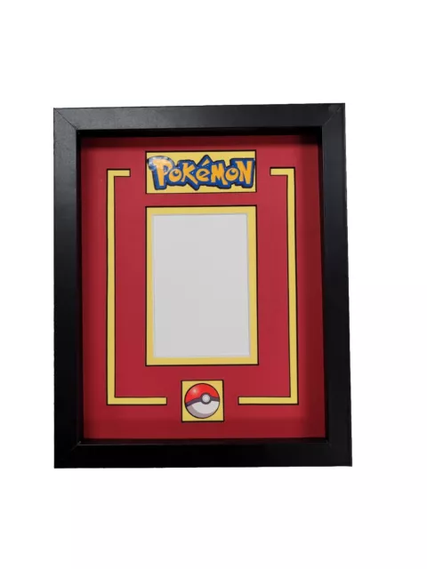 Pokemon Single Card Custom Frame  Wall Mounted Cardholder PICKACHU 8X10 MAT RARE