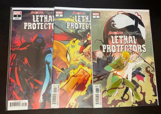ABSOLUTE CARNAGE LETHAL PROTECTORS #1-3 (Marvel 2019) -- #1 2 3 (Var) - FULL Set
