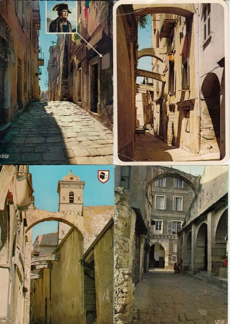 Lot de 4 cartes postales BONIFACIO CORSE 2