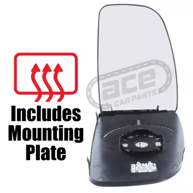 Fits Fiat Ducato Van 2006-2014 Heated Upper Wing Mirror Glass Drivers Side Right