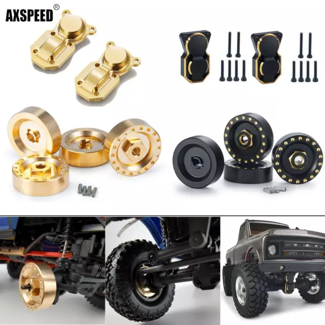 AXSPEED Diff Cover / Messing-Sechskantadapter 5mm für 1/24 RC Auto AXIAL SCX24