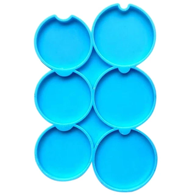 Round Shape Silicone Epoxy Resin Coaster Mold for Resin Casting Holiday Gifts