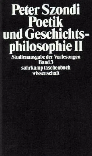Poetik und Geschichtsphilosophie|Peter Szondi|Broschiertes Buch|Deutsch