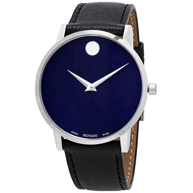 Movado Museum Orologio da uomo classico quadrante blu 0607197