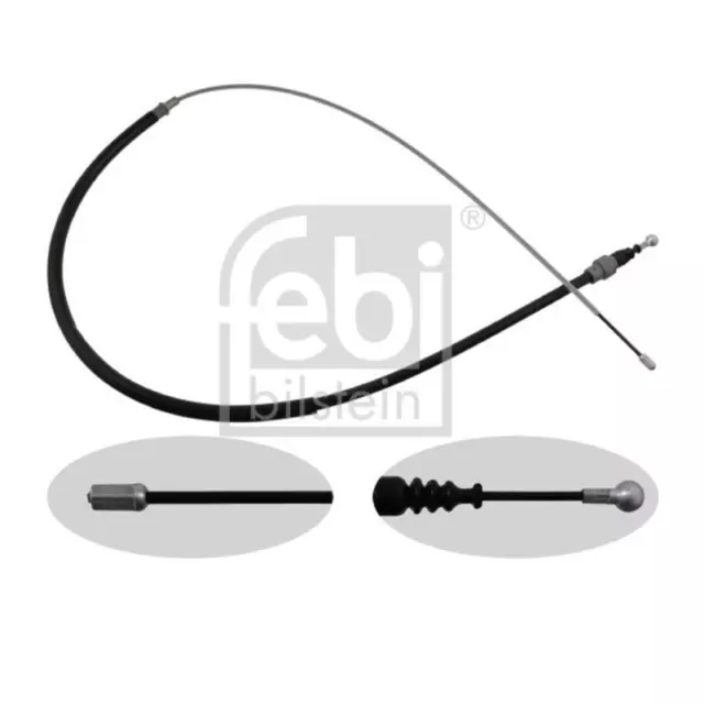 Original Febi 24412 Cable de Freno Mano Estacionamiento Trasero Derecha para VW