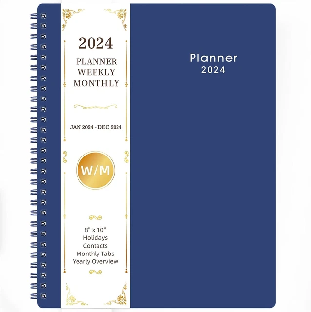 2024 PLANNER JAN.2024 Dec.2024 8" x 10" 2024 Planner Weekly Monthly