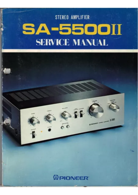 PIONEER SERVICE MANUAL~SA-5500II Amplifier/Amp~Original~Repair EUR 16,59 -  PicClick IT